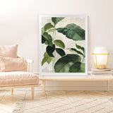 Shop Tropical Study II Crop Art Print-Botanicals, Green, Portrait, Rectangle, View All, WA-framed painted poster wall decor artwork