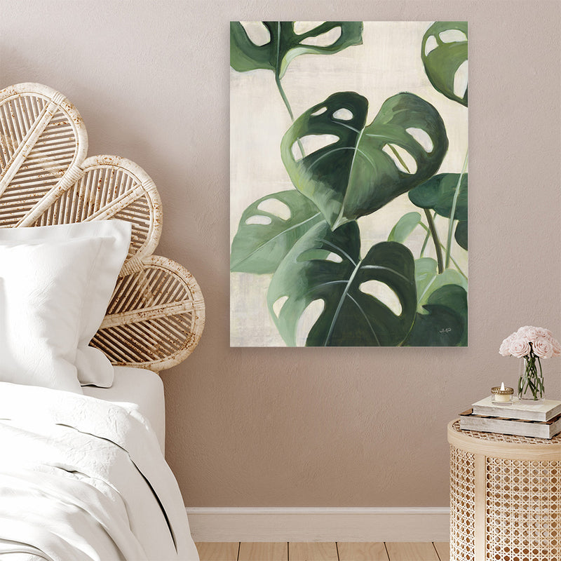 Shop Tropical Study IV Crop Canvas Art Print-Botanicals, Green, Portrait, Rectangle, View All, WA-framed wall decor artwork
