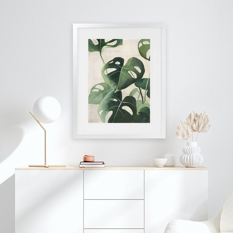 Shop Tropical Study IV Crop Art Print-Botanicals, Green, Portrait, Rectangle, View All, WA-framed painted poster wall decor artwork