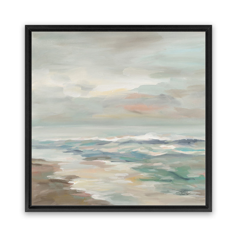Shop Pastel Tide (Square) Canvas Art Print-Abstract, Brown, Square, View All, WA-framed wall decor artwork