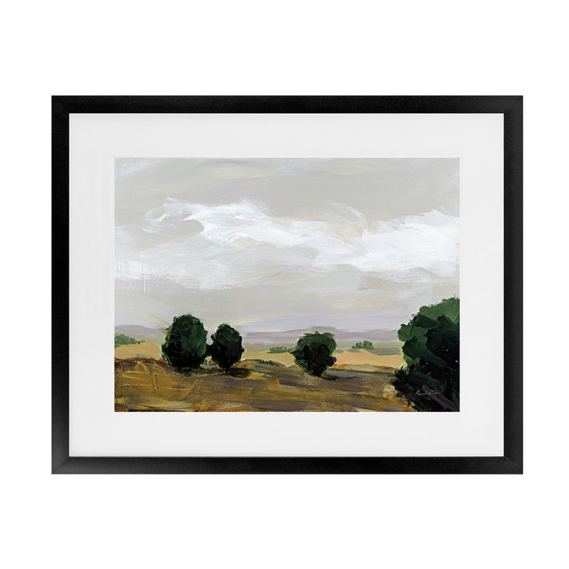 Shop Autumn Fields Art Print-Abstract, Green, Grey, Horizontal, Landscape, Rectangle, View All, WA-framed painted poster wall decor artwork