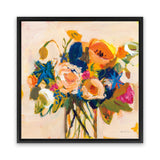 Shop Boho Blooms (Square) Canvas Art Print-Florals, Orange, Square, View All, WA, Yellow-framed wall decor artwork