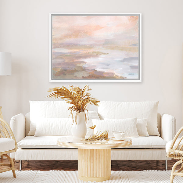 Shop Sunrise Coast Canvas Art Print-Abstract, Horizontal, Neutrals, Rectangle, View All, WA-framed wall decor artwork