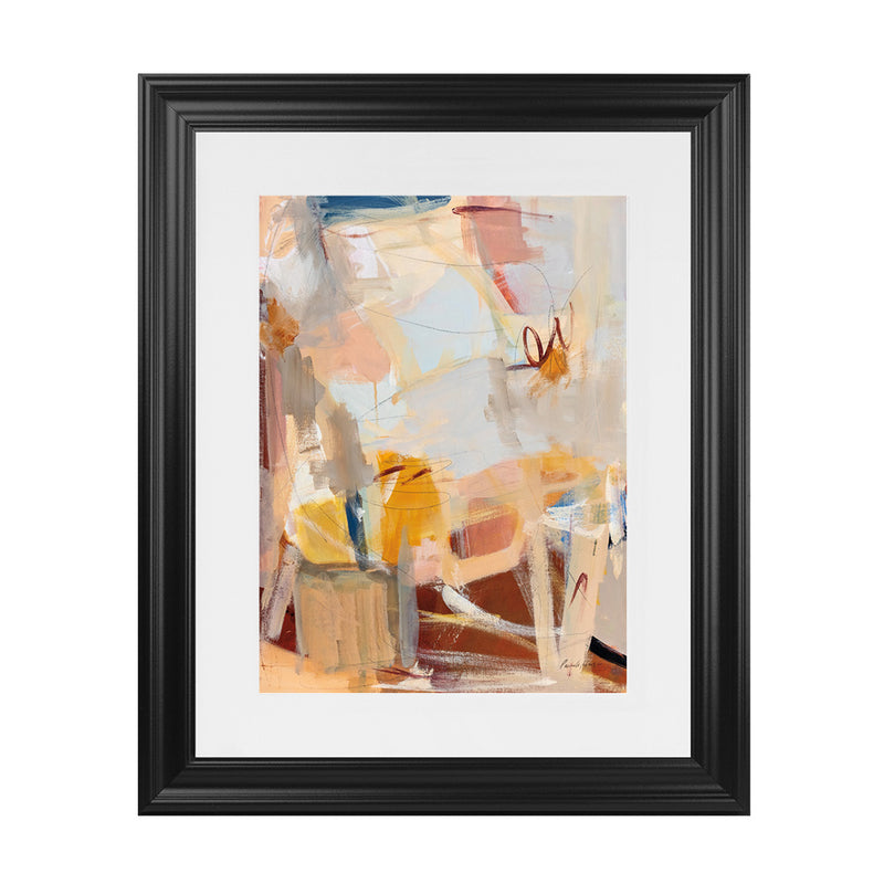 Shop Cowgirl Art Print-Abstract, Portrait, Rectangle, View All, WA, Yellow-framed painted poster wall decor artwork