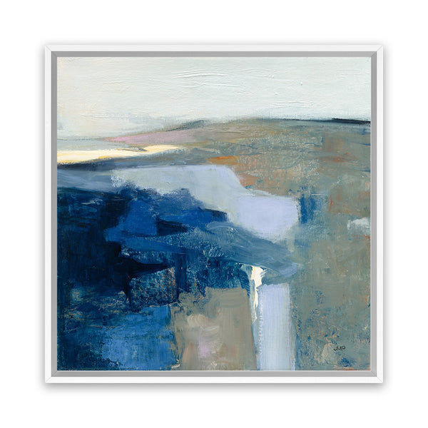 Shop Above the Waves (Square) Canvas Art Print-Abstract, Blue, Square, View All, WA-framed wall decor artwork