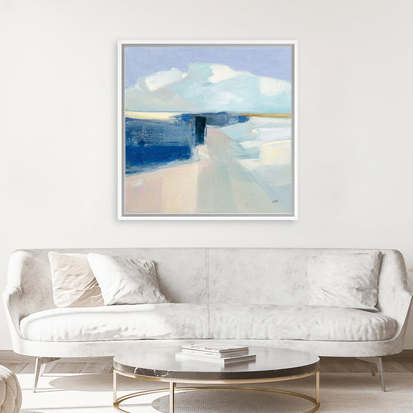 Shop Sand and Sky (Square) Canvas Art Print-Abstract, Blue, Square, View All, WA-framed wall decor artwork