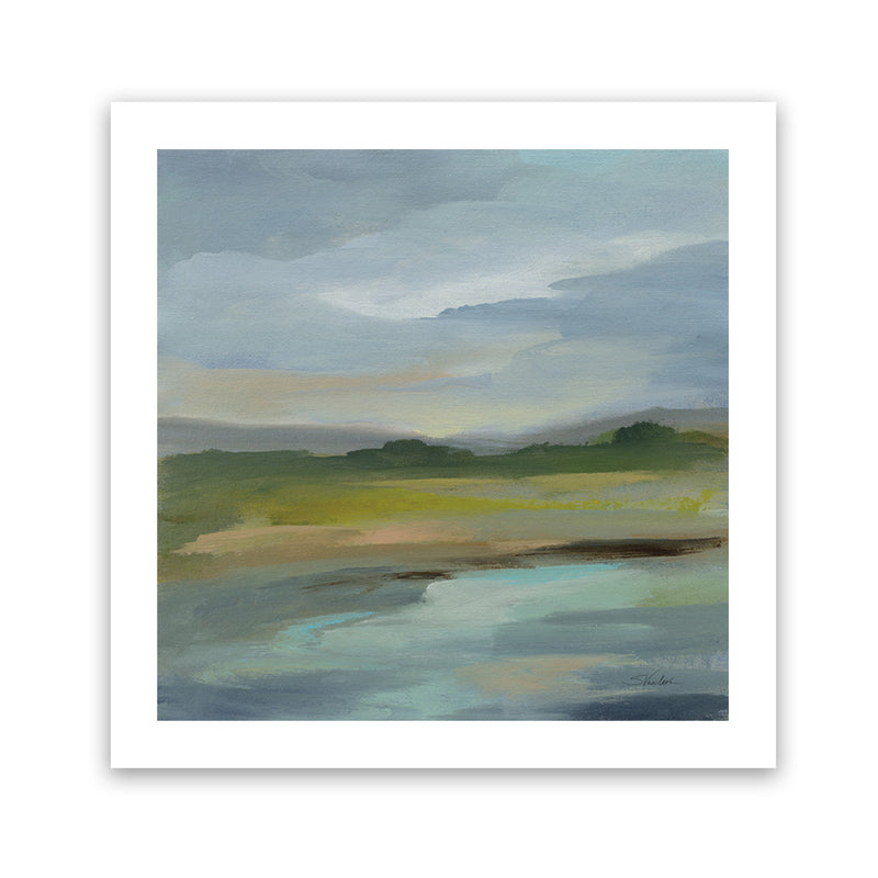 Shop Clouds and Shadows (Square) Art Print-Abstract, Blue, Square, View All, WA-framed painted poster wall decor artwork