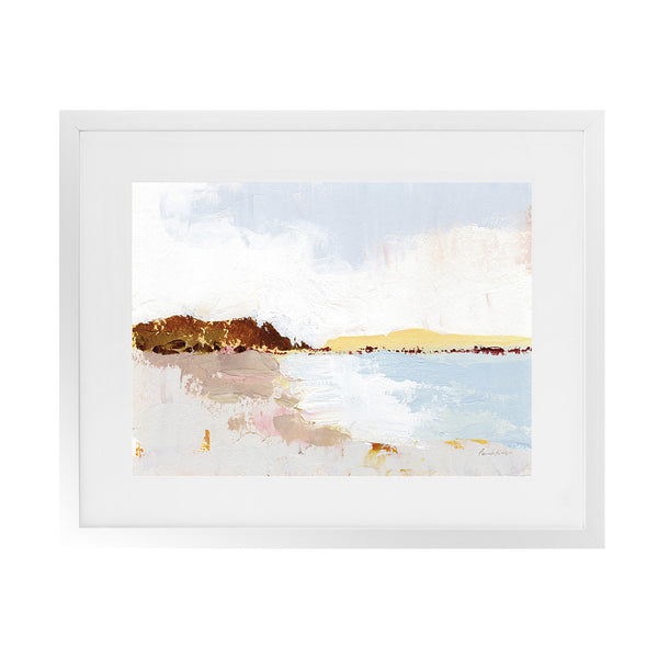 Shop Calm Water Art Print-Abstract, Horizontal, Landscape, Neutrals, Rectangle, View All, WA-framed painted poster wall decor artwork