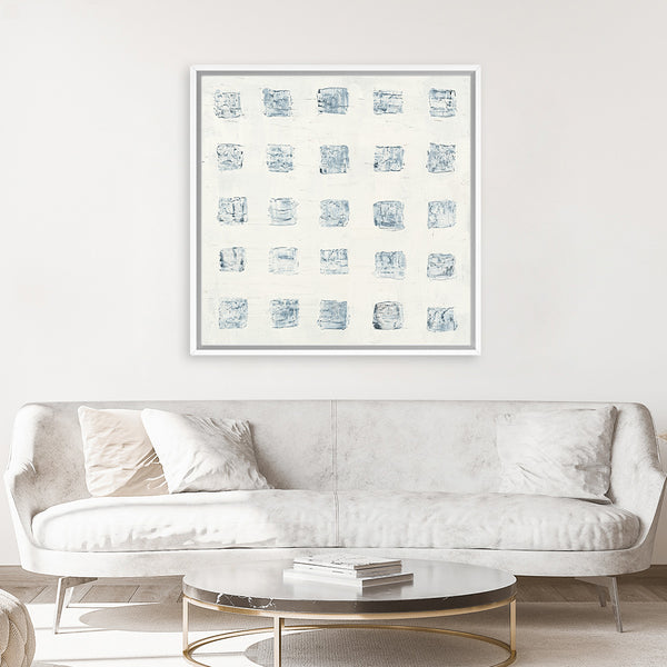 Shop Squares on White (Square) Canvas Art Print-Abstract, Neutrals, Square, View All, WA-framed wall decor artwork