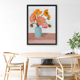 Shop Sorbet Poppies II Canvas Art Print-Florals, Orange, Pink, Portrait, Rectangle, View All, WA-framed wall decor artwork