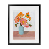 Shop Sorbet Poppies II Art Print-Florals, Orange, Pink, Portrait, Rectangle, View All, WA-framed painted poster wall decor artwork