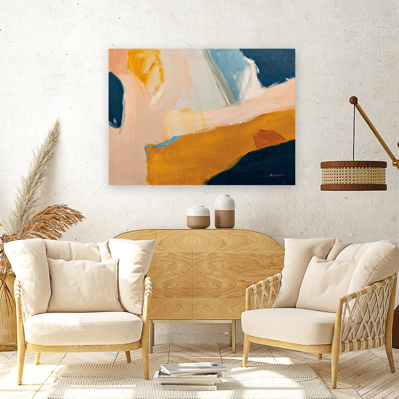 Shop Golden Gate Canvas Art Print-Abstract, Blue, Horizontal, Orange, Rectangle, View All, WA-framed wall decor artwork