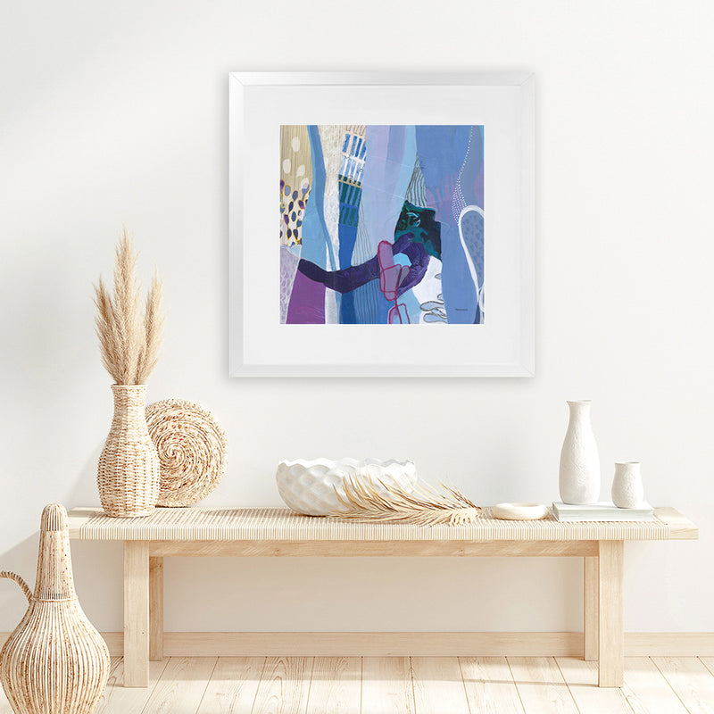 Shop Periwinkle (Square) Art Print-Abstract, Purple, Square, View All, WA-framed painted poster wall decor artwork