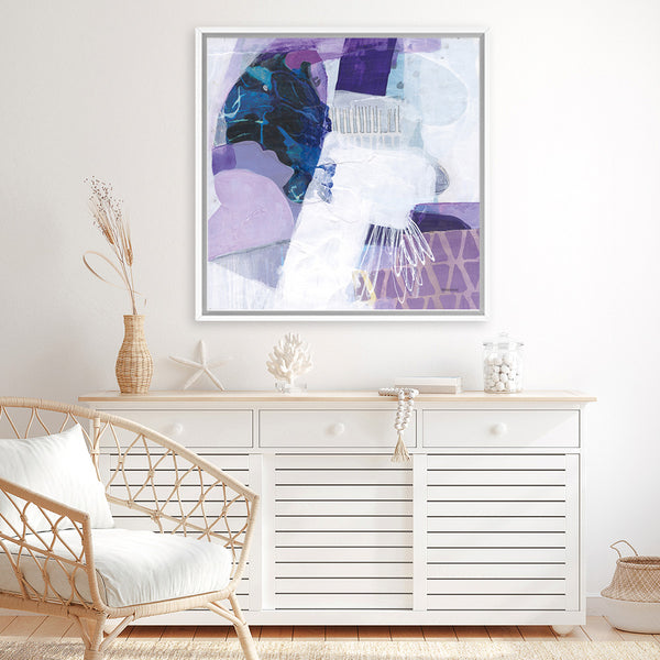 Shop Abstract Layers III Purple (Square) Canvas Art Print-Abstract, Purple, Square, View All, WA-framed wall decor artwork