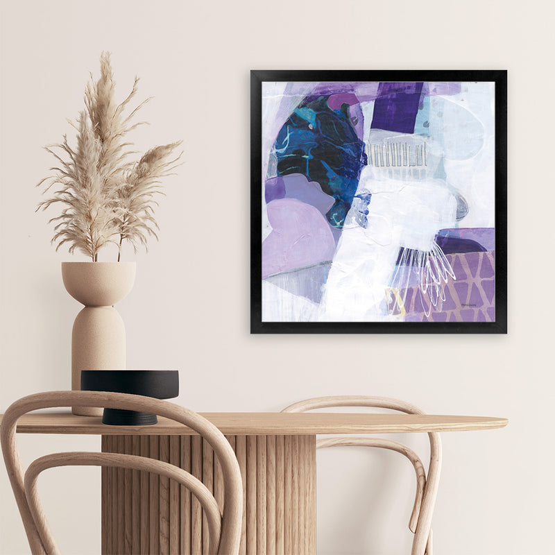 Shop Abstract Layers III Purple (Square) Art Print-Abstract, Purple, Square, View All, WA-framed painted poster wall decor artwork