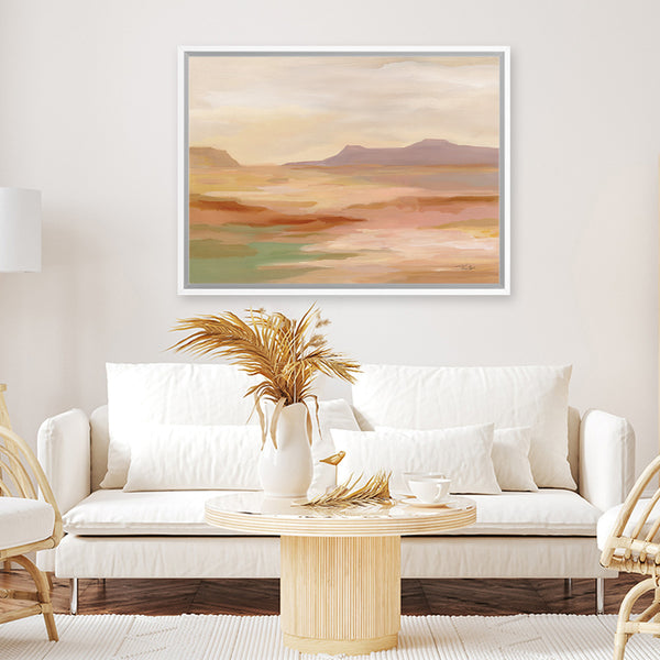 Shop Desert Hues Canvas Art Print-Abstract, Horizontal, Orange, Rectangle, View All, WA-framed wall decor artwork