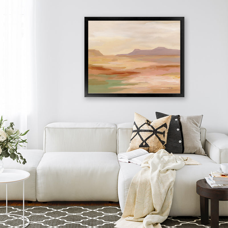 Shop Desert Hues Art Print-Abstract, Horizontal, Orange, Rectangle, View All, WA-framed painted poster wall decor artwork