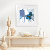 Shop Abstract Layers IV Blue (Square) Art Print-Abstract, Blue, Purple, Square, View All, WA-framed painted poster wall decor artwork