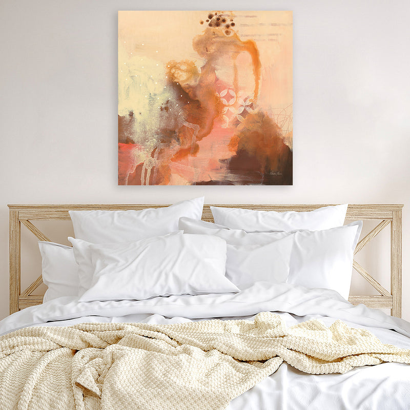 Buy Abstract Layers II Sunrise Square Canvas Wall Art Print