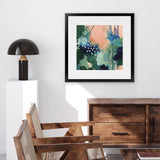 Shop Abstract Layers III Sunrise (Square) Art Print-Abstract, Green, Square, View All, WA-framed painted poster wall decor artwork