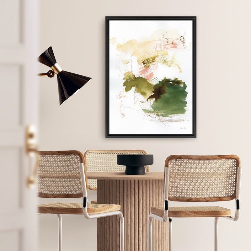 Shop Palette of Spring II Canvas Art Print-Abstract, Green, Portrait, Rectangle, View All, WA-framed wall decor artwork