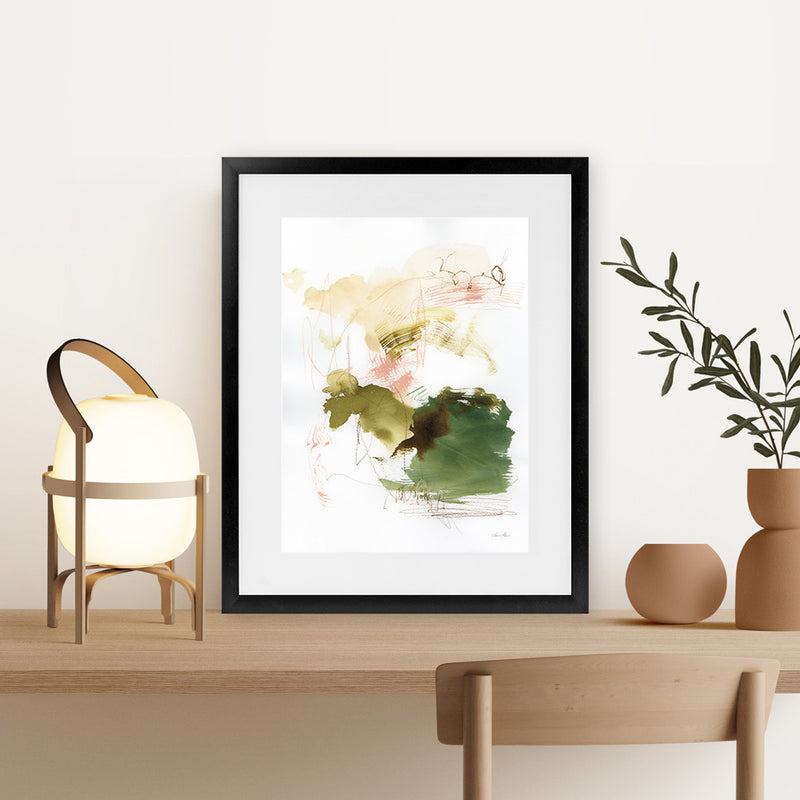 Shop Palette of Spring II Art Print-Abstract, Green, Portrait, Rectangle, View All, WA-framed painted poster wall decor artwork