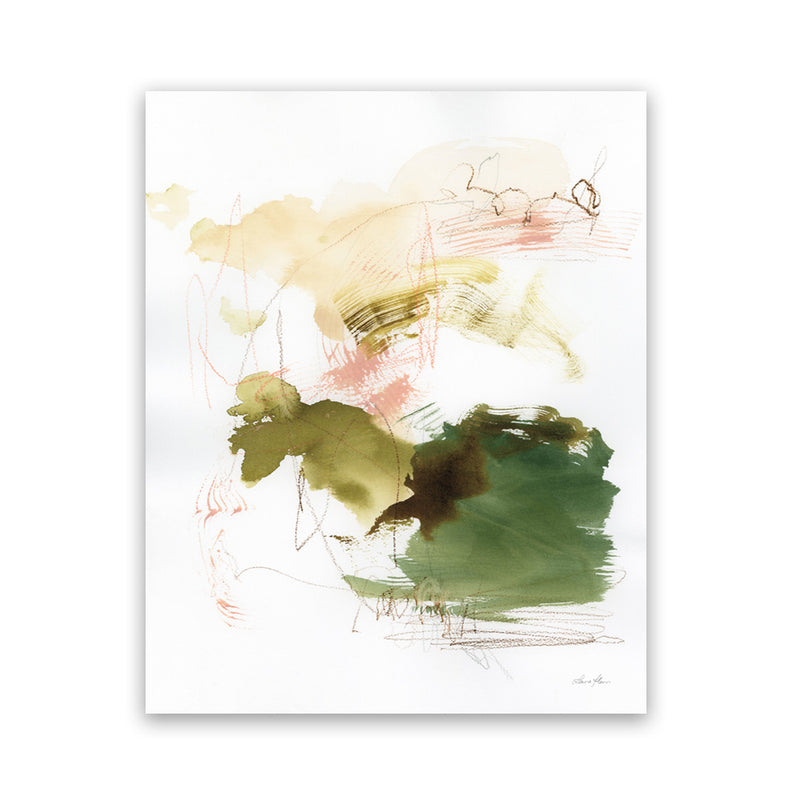 Shop Palette of Spring II Art Print-Abstract, Green, Portrait, Rectangle, View All, WA-framed painted poster wall decor artwork