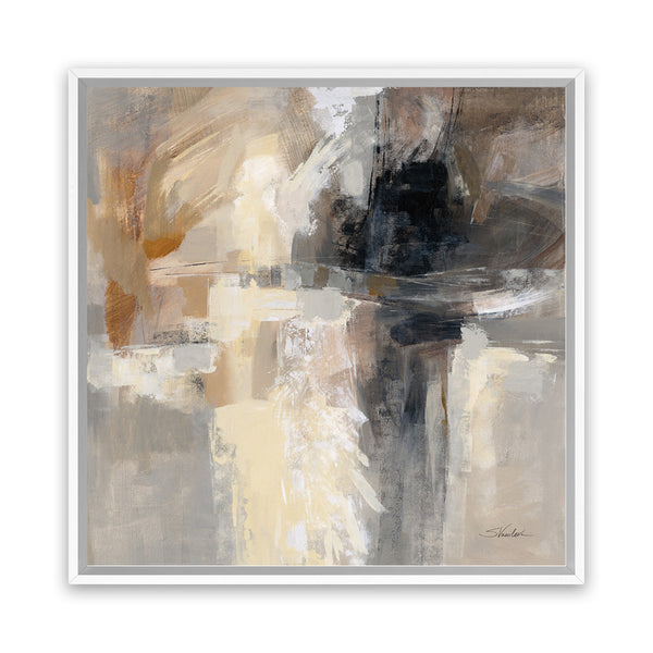 Shop Wings (Square) Canvas Art Print-Abstract, Black, Grey, Square, View All, WA-framed wall decor artwork