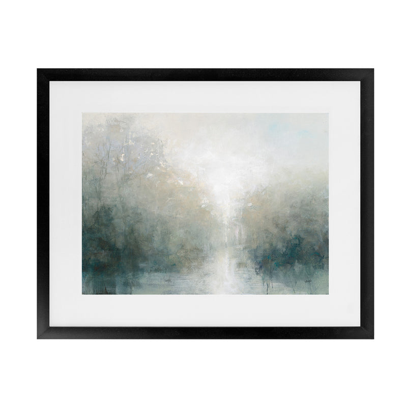 Shop Still Morning Art Print-Abstract, Green, Horizontal, Rectangle, View All, WA-framed painted poster wall decor artwork