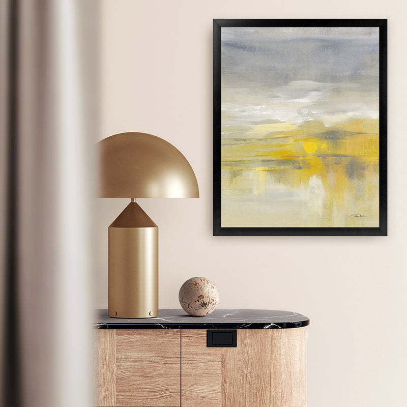 Shop Light After the Rain I Art Print-Abstract, Grey, Portrait, Rectangle, View All, WA, Yellow-framed painted poster wall decor artwork