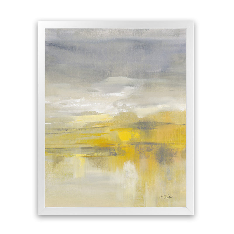 Shop Light After the Rain I Art Print-Abstract, Grey, Portrait, Rectangle, View All, WA, Yellow-framed painted poster wall decor artwork