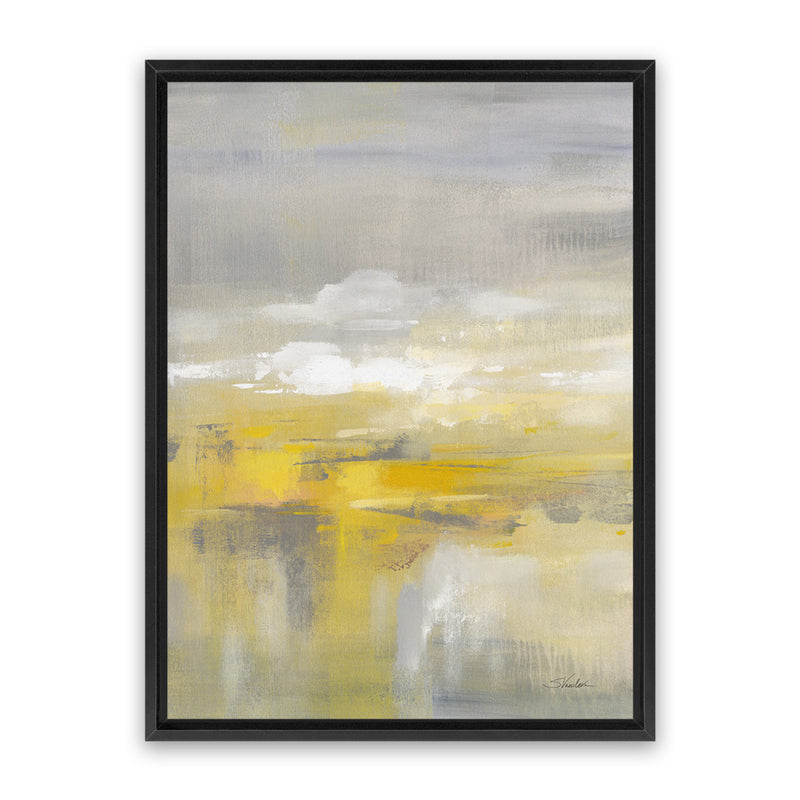 Shop Light After the Rain II Canvas Art Print-Abstract, Grey, Portrait, Rectangle, View All, WA, Yellow-framed wall decor artwork