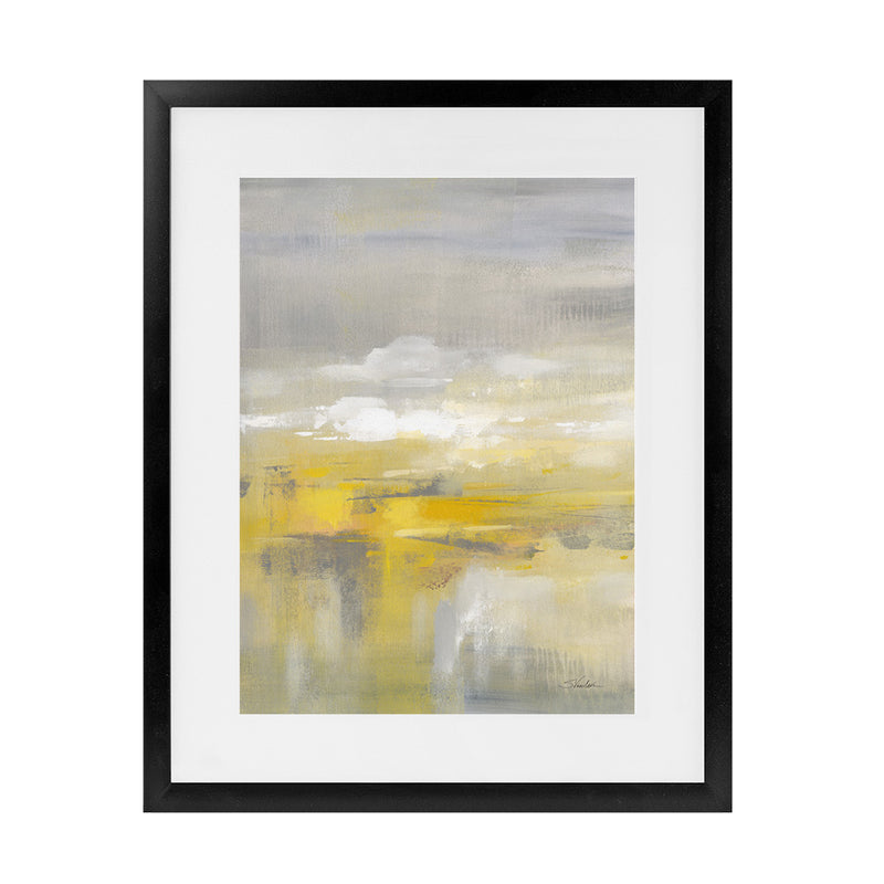 Shop Light After the Rain II Art Print-Abstract, Grey, Portrait, Rectangle, View All, WA, Yellow-framed painted poster wall decor artwork