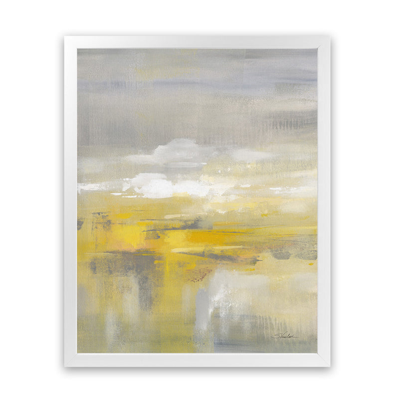 Shop Light After the Rain II Art Print-Abstract, Grey, Portrait, Rectangle, View All, WA, Yellow-framed painted poster wall decor artwork