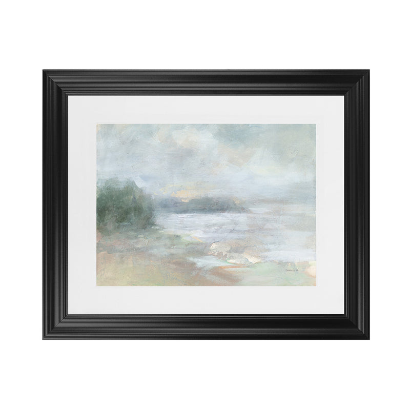 Shop Bay Fog Art Print-Abstract, Horizontal, Landscape, Neutrals, Rectangle, View All, WA-framed painted poster wall decor artwork