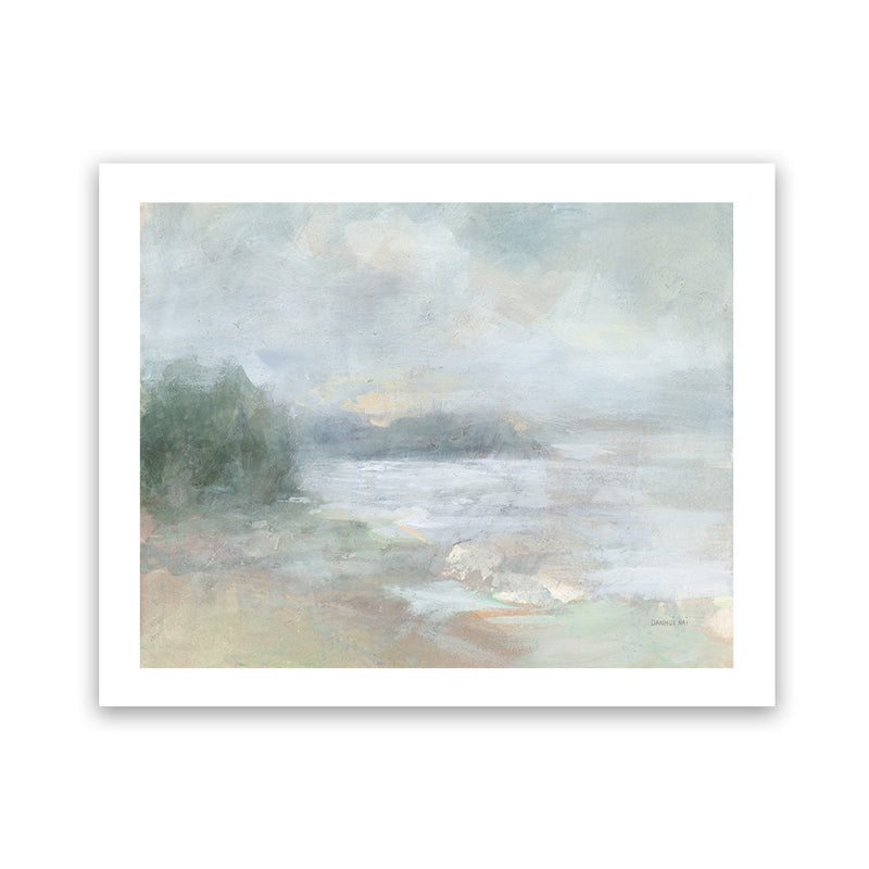 Shop Bay Fog Art Print-Abstract, Horizontal, Landscape, Neutrals, Rectangle, View All, WA-framed painted poster wall decor artwork