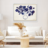 Shop Modern Blue I Canvas Art Print-Blue, Florals, Horizontal, Rectangle, View All, WA-framed wall decor artwork