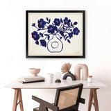 Shop Modern Blue II Art Print-Blue, Florals, Horizontal, Rectangle, View All, WA-framed painted poster wall decor artwork