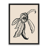 Shop Ink Sketch Flower Canvas Art Print-Black, Botanicals, Portrait, Rectangle, View All, WA-framed wall decor artwork