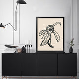 Shop Ink Sketch Flower Art Print-Black, Botanicals, Portrait, Rectangle, View All, WA-framed painted poster wall decor artwork