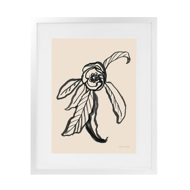 Shop Ink Sketch Flower Art Print-Black, Botanicals, Portrait, Rectangle, View All, WA-framed painted poster wall decor artwork