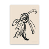 Shop Ink Sketch Flower Canvas Art Print-Black, Botanicals, Portrait, Rectangle, View All, WA-framed wall decor artwork