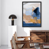 Shop Riverbank Crop Canvas Art Print-Abstract, Blue, Portrait, Rectangle, View All, WA-framed wall decor artwork