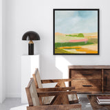 Shop Spring Green (Square) Canvas Art Print-Abstract, Green, Square, View All, WA, Yellow-framed wall decor artwork