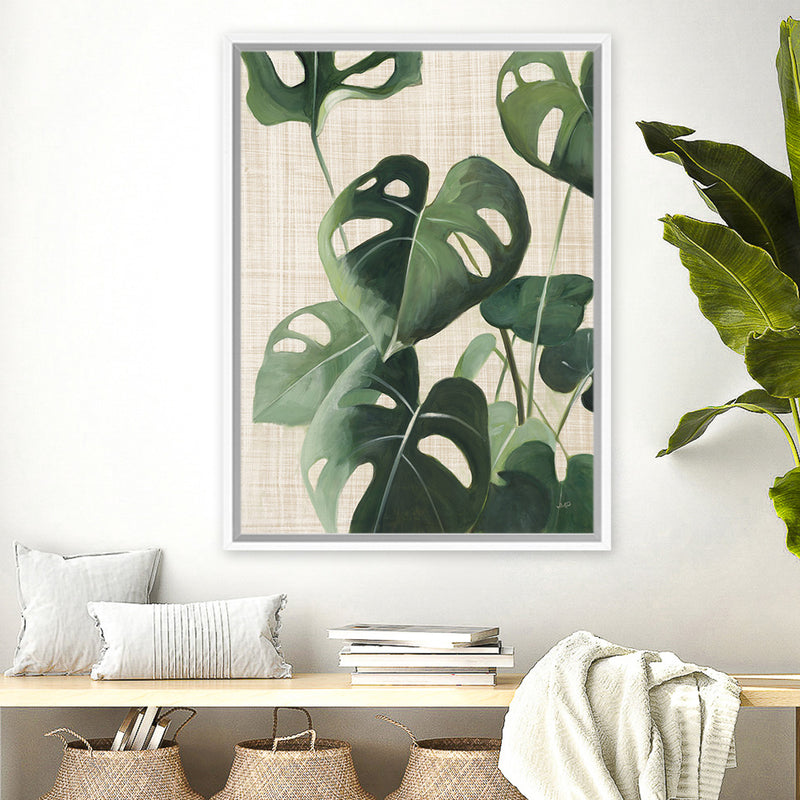 Shop Tropical Study IV Linen Canvas Art Print-Botanicals, Green, Portrait, Rectangle, View All, WA-framed wall decor artwork
