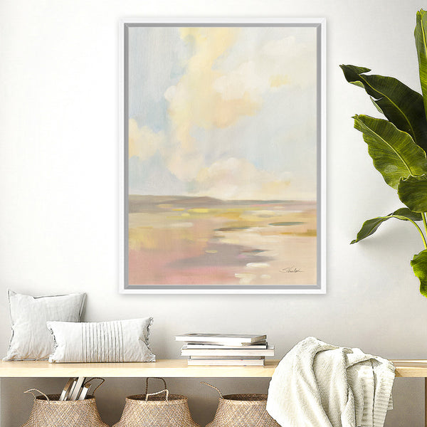 Shop Light Cloud Canvas Art Print-Abstract, Portrait, Rectangle, View All, WA, Yellow-framed wall decor artwork