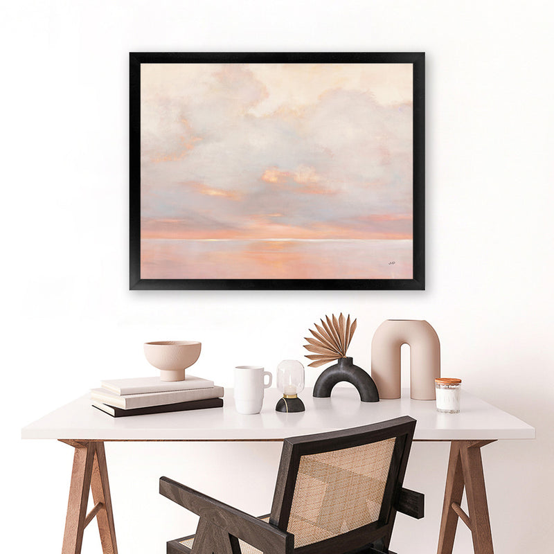 Shop Glint on the Horizon Art Print-Abstract, Horizontal, Pink, Rectangle, View All, WA-framed painted poster wall decor artwork