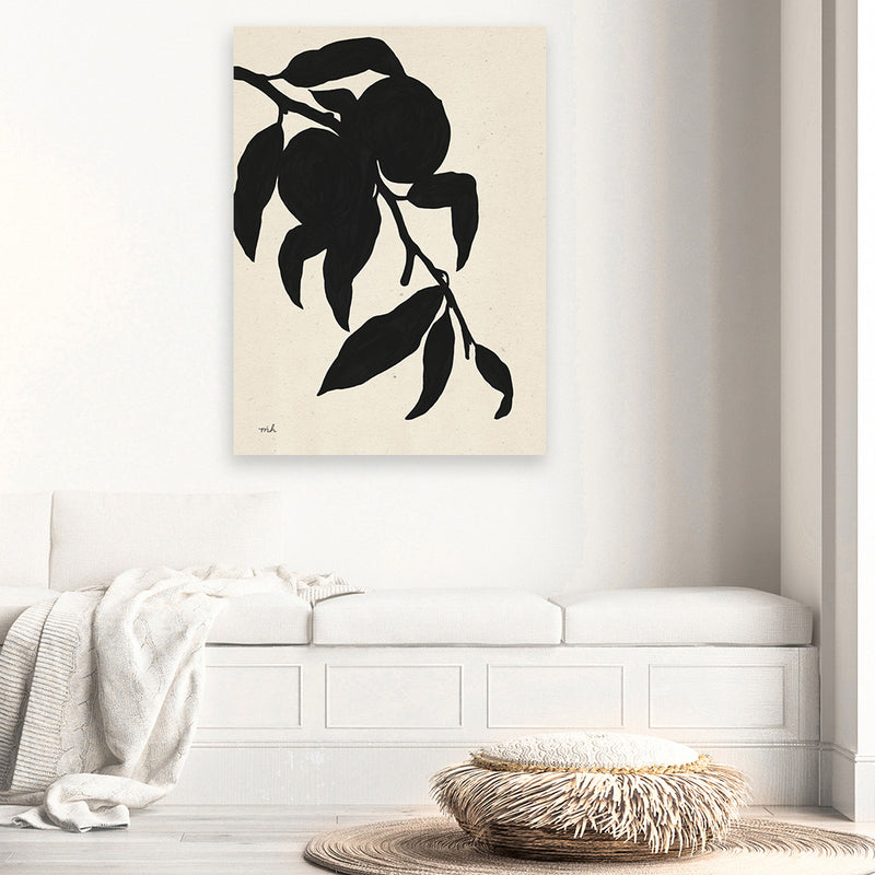 Shop Peach I Canvas Art Print-Black, Botanicals, Portrait, Rectangle, View All, WA-framed wall decor artwork