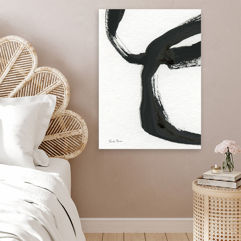 Shop Inky IV Canvas Art Print-Abstract, Black, Portrait, Rectangle, View All, WA, White-framed wall decor artwork