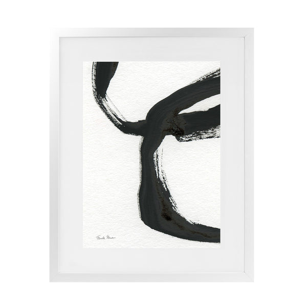 Shop Inky IV Art Print-Abstract, Black, Portrait, Rectangle, View All, WA, White-framed painted poster wall decor artwork